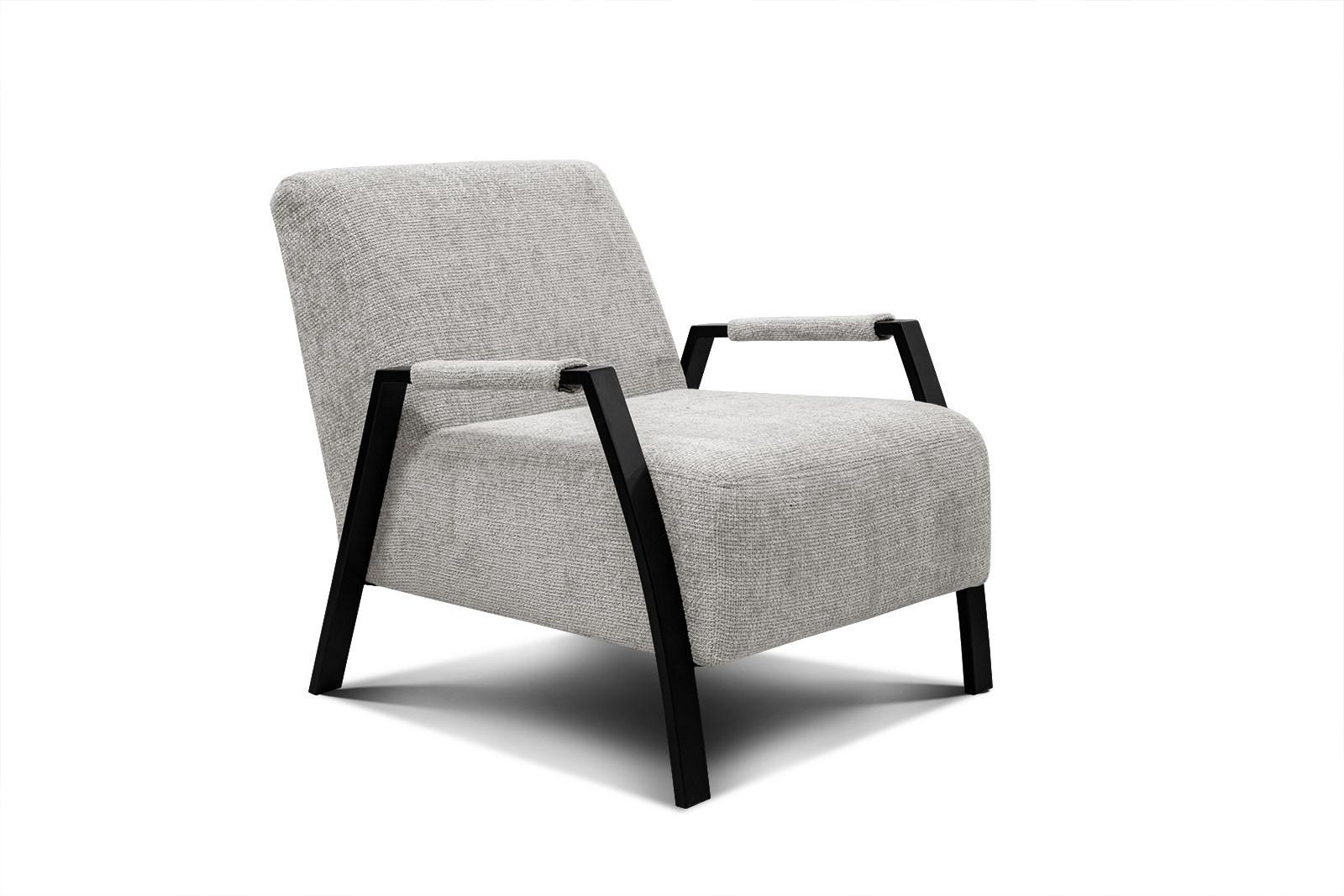 SESSEL KOBE, ecru - Ecru/Schwarz, Holz/Textil (72/76/90cm) - Wozimo