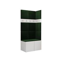 GARDEROBEN-SET Orion I - Weiß/Grün, Holzwerkstoff/Kunststoff (84/186/46cm) - MIRJAN24
