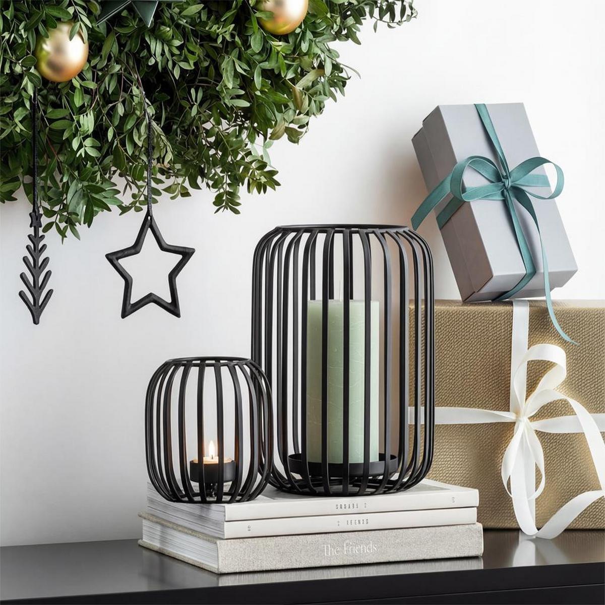 WINDLICHT Christmas Chic 12,5 cm - Schwarz, Metall (12.5/12.5/12.5cm) - Villeroy & Boch