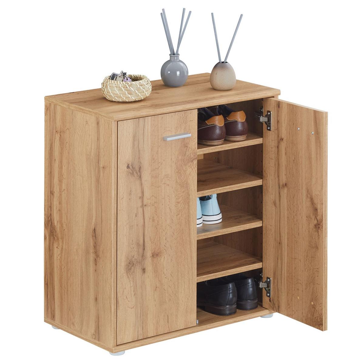 SCHUHSCHRANK LENNIS Wotan Eiche - Eiche Wotan, Holzwerkstoff (60/70/35cm) - CARO-Möbel