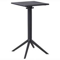 GARTEN-BARTISCH 60/60 cm Schwarz Lemnos - Schwarz, Kunststoff (60/60/111cm) - Beliani