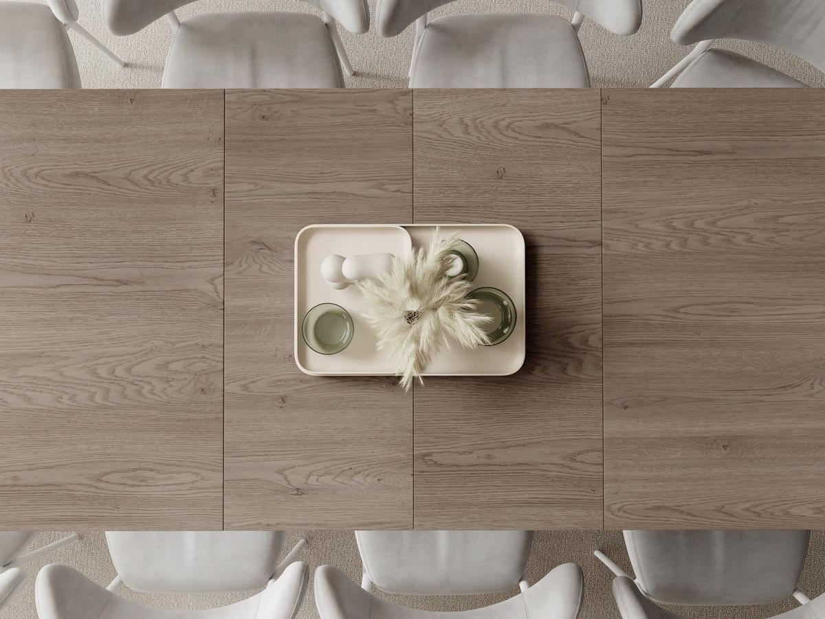 ESSTISCH Elan rechteckig ausziehbar verlängerbar mit Schwarzen Metallbeinen, Eiche Braun 160-250/90/76 cm - Eichefarben/Schwarz, Holzwerkstoff/Metall (90/250/76cm) - WFL GROUP