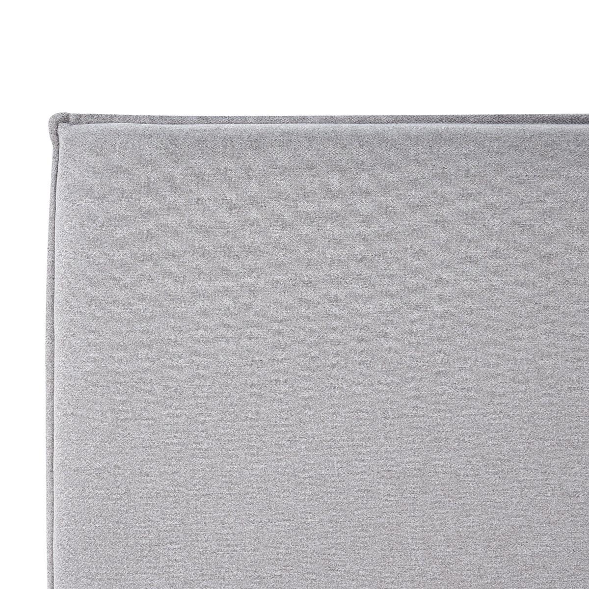 BETT mit Lattenrost 90/200 cm Stoff Hellgrau Sennez - Hellgrau, Textil (90/200cm) - Beliani