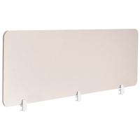 SCHREIBTISCHTRENNWAND 180/50 cm Beige Split - Beige, Textil (180/50/1cm) - Beliani