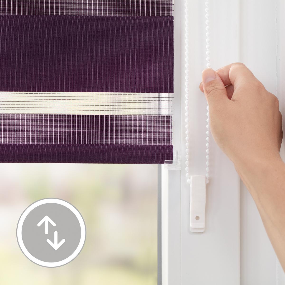 DUO ROLLO KLEMMFIX, OHNE BOHREN Brombeere, 150 cm, 55, 150 - Brombeere, Kunststoff (55/150cm) - Lichtblick Original