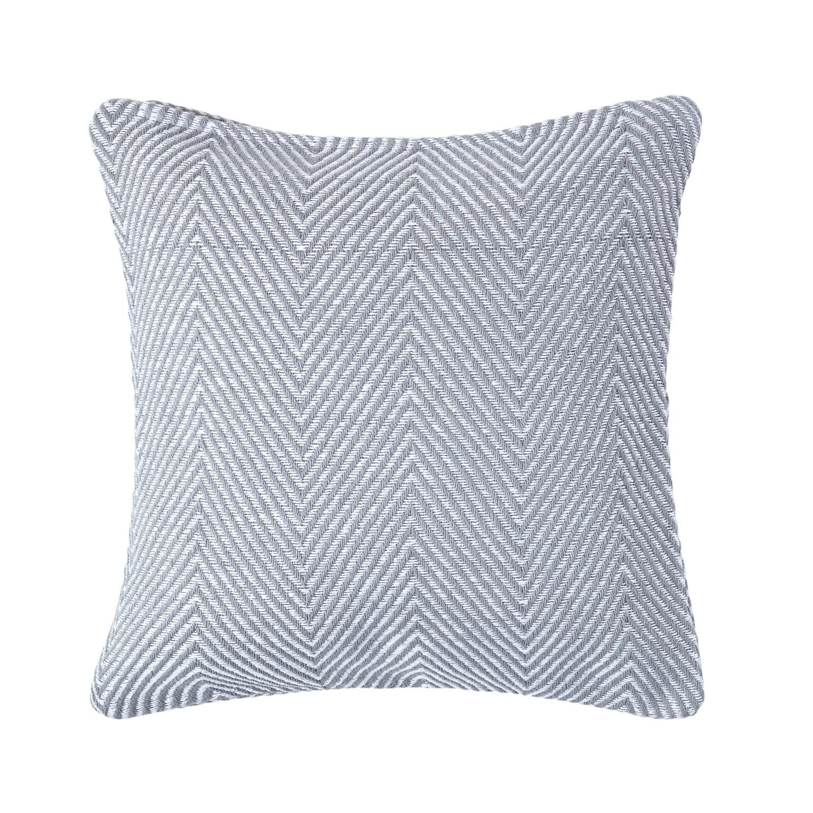 KISSENHÜLLE Halden Fischgrät 60/60 cm - Grau, Textil (60/60cm) - Homescapes