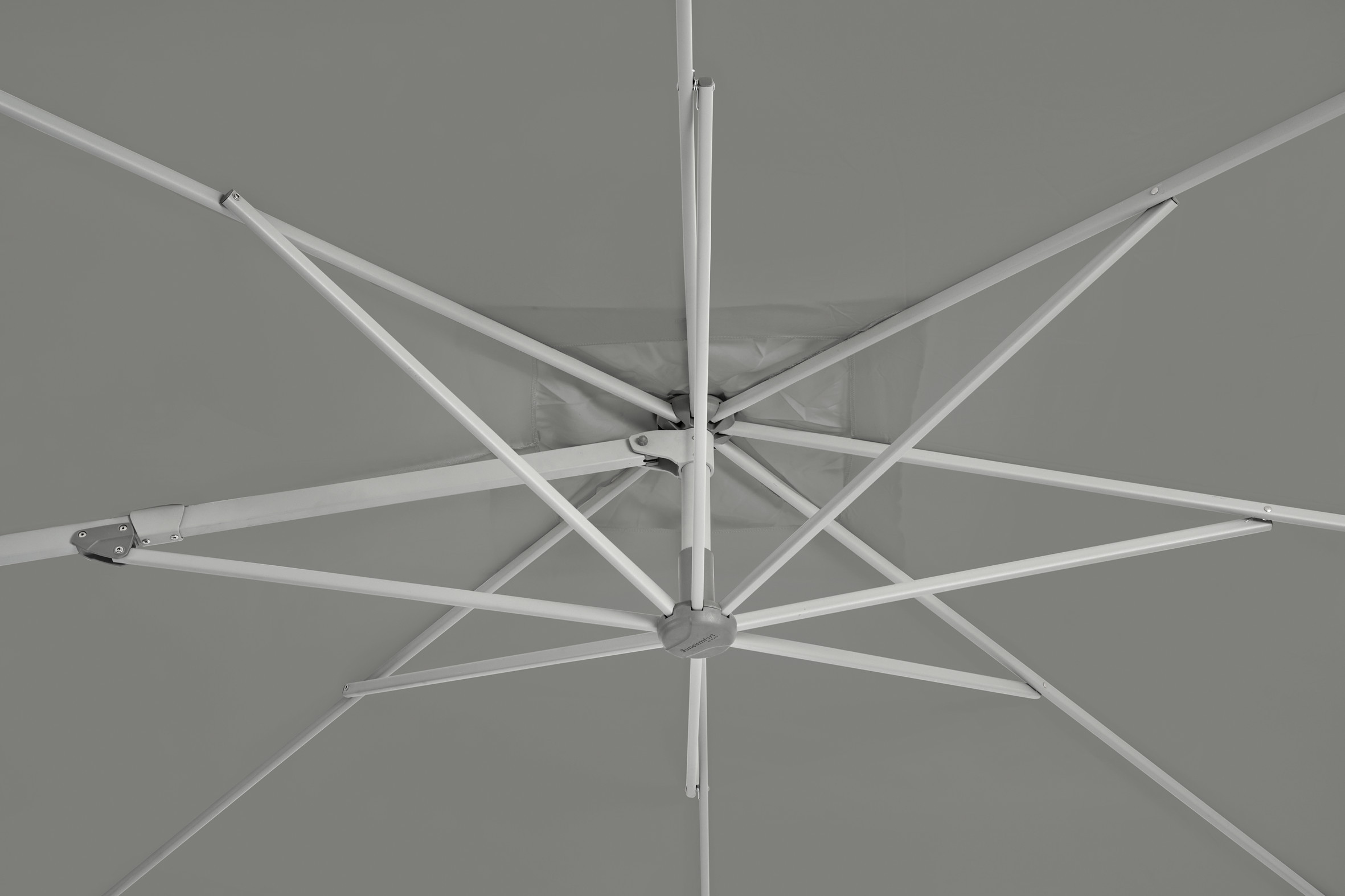 Ampfelschirm Dunkelgrau qudadratisch manuelle Bedienung