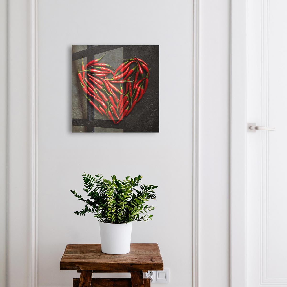 SCHLÜSSELBOX Schwarz 30x30 cm- Türöffnung nach rechts - Pfefferherz - Rot, Metall (30/30/5cm) - TULUP