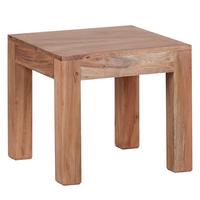 COUCHTISCH Massivholz Handgefertigt Edelholz Design, Beige 45x45x40 cm - Beige, Holz (45/45/40cm) - KADIMA DESIGN