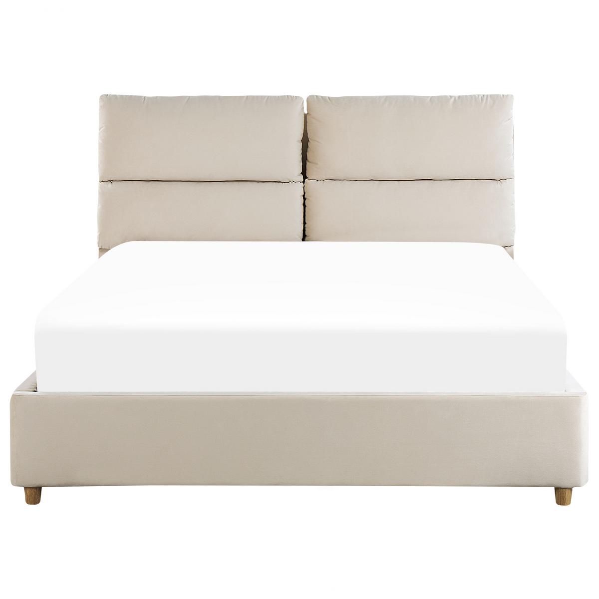 POLSTERBETT 140/200cm Helles Beige Batilly - Beige, Textil (140/200cm) - Beliani