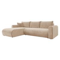 ECKSOFA Eliwo - Beige/Schwarz, Holz/Textil (252/158cm) - MIRJAN24