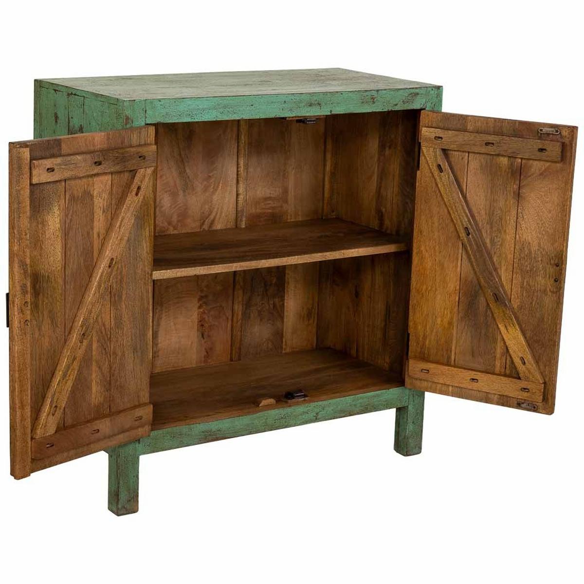 KOMMODE aus holz 85x40x90cm - Grün, Holz (85/90/40cm) - Wanderlust
