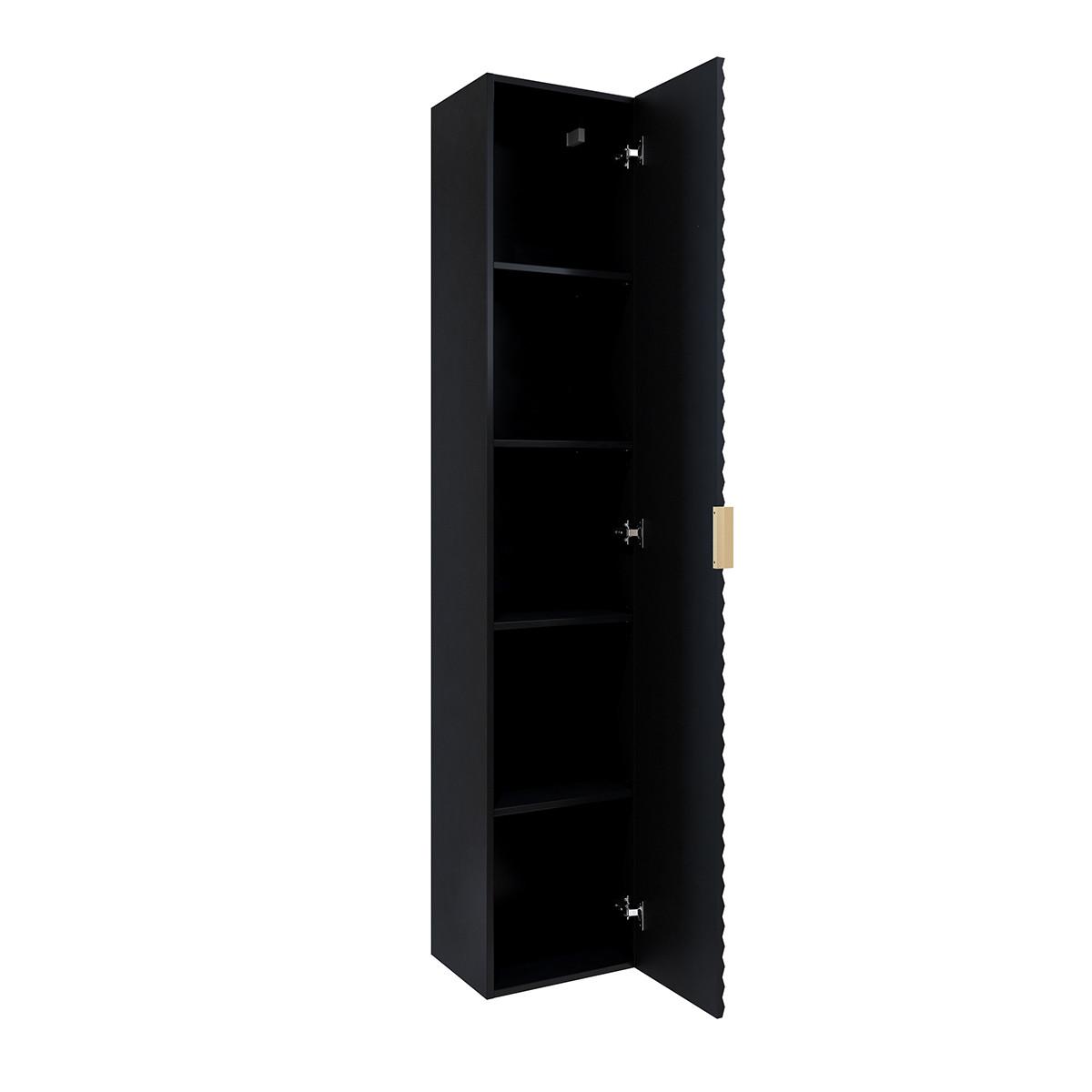 HÄNGESÄULE Cléa Schwarz - Schwarz, Holzwerkstoff (34.6/186/34.7cm) - Petits-meubles