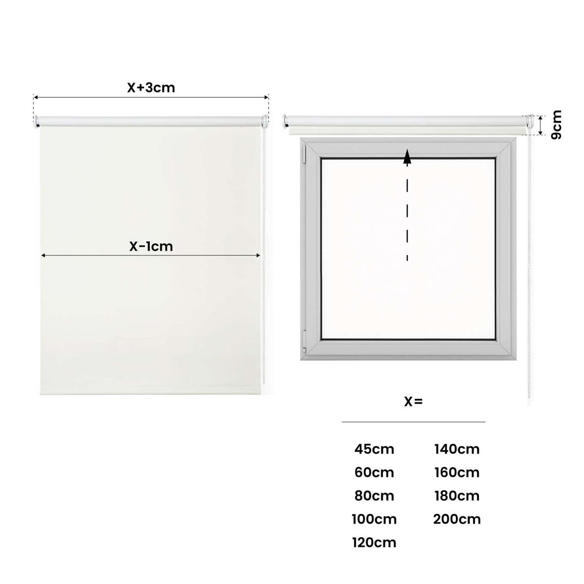 VERDUNKELUNGSROLLO Creme 140x180 cm - Beige, Kunststoff (140/180cm) - STORESDECO