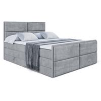 BOXSPRINGBETT AURA-Z KING - 180 x 200 - H3/H4 - Grau - Grau, Holzwerkstoff (180/200cm) - ALTDECOR
