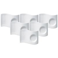 KAFFEE UNTERTELLER NewWave weiß 20 x 14 cm 6er Set - Weiß, Keramik (1cm) - Villeroy & Boch