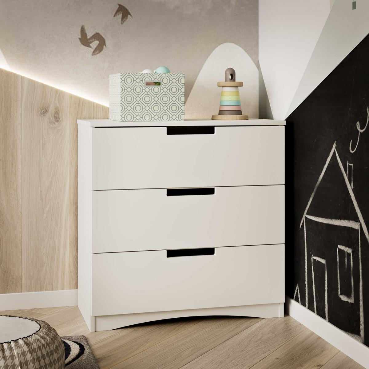 KOMMODE CLASSIC Weiß Weiß 80/80/41 - Weiß, Holzwerkstoff (80/80/41cm) - RAUMHIRSCH FURNITURE