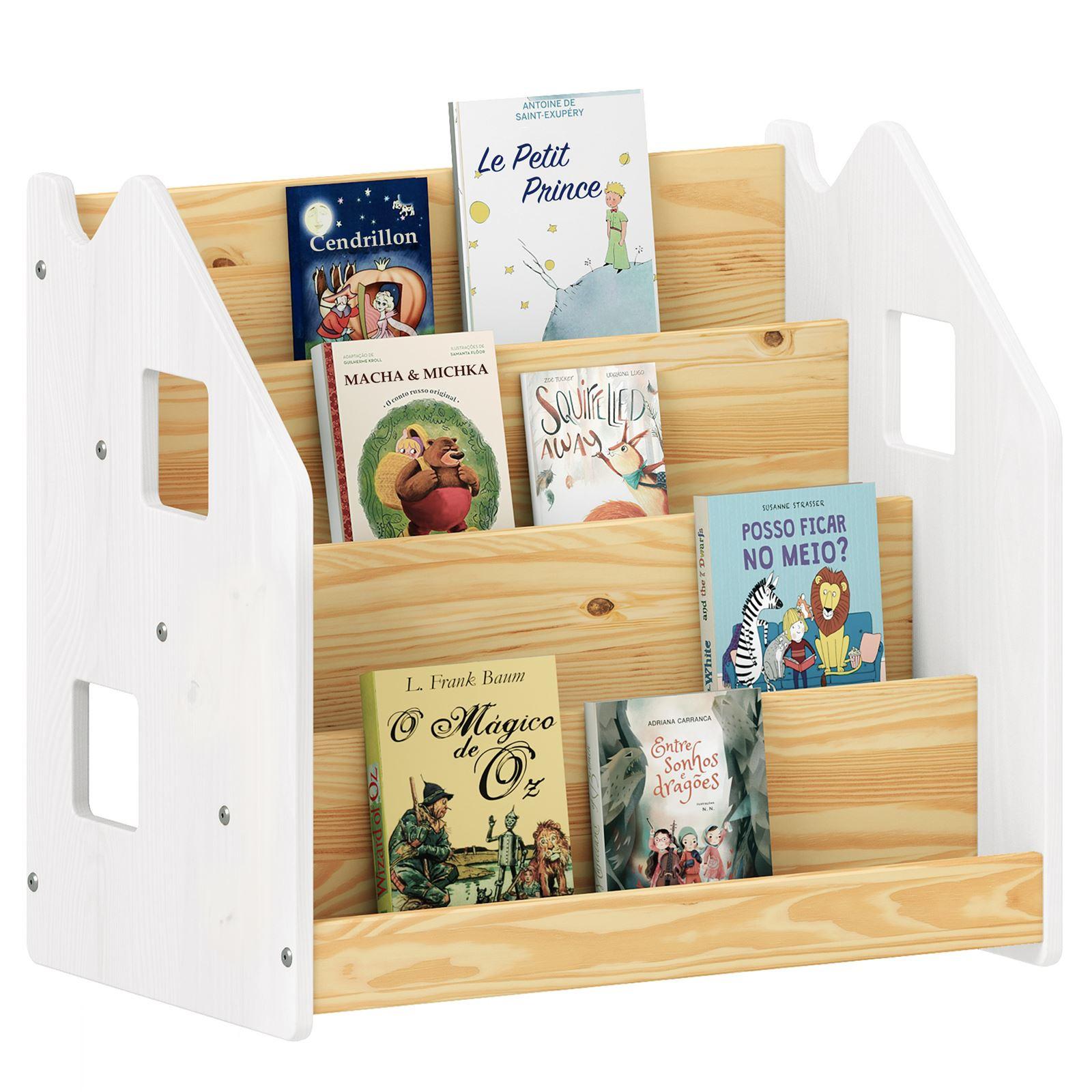 BÜCHERREGAL BRUNO natur/weiß - Naturfarben/Weiß, Holz (65/60/40cm) - IDIMEX