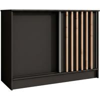 KOMMODE Horizon mit 2 Schiebetüren, Schwarz, 100 cm - Schwarz, Holzwerkstoff (101/85/43.5cm) - Beautysofa