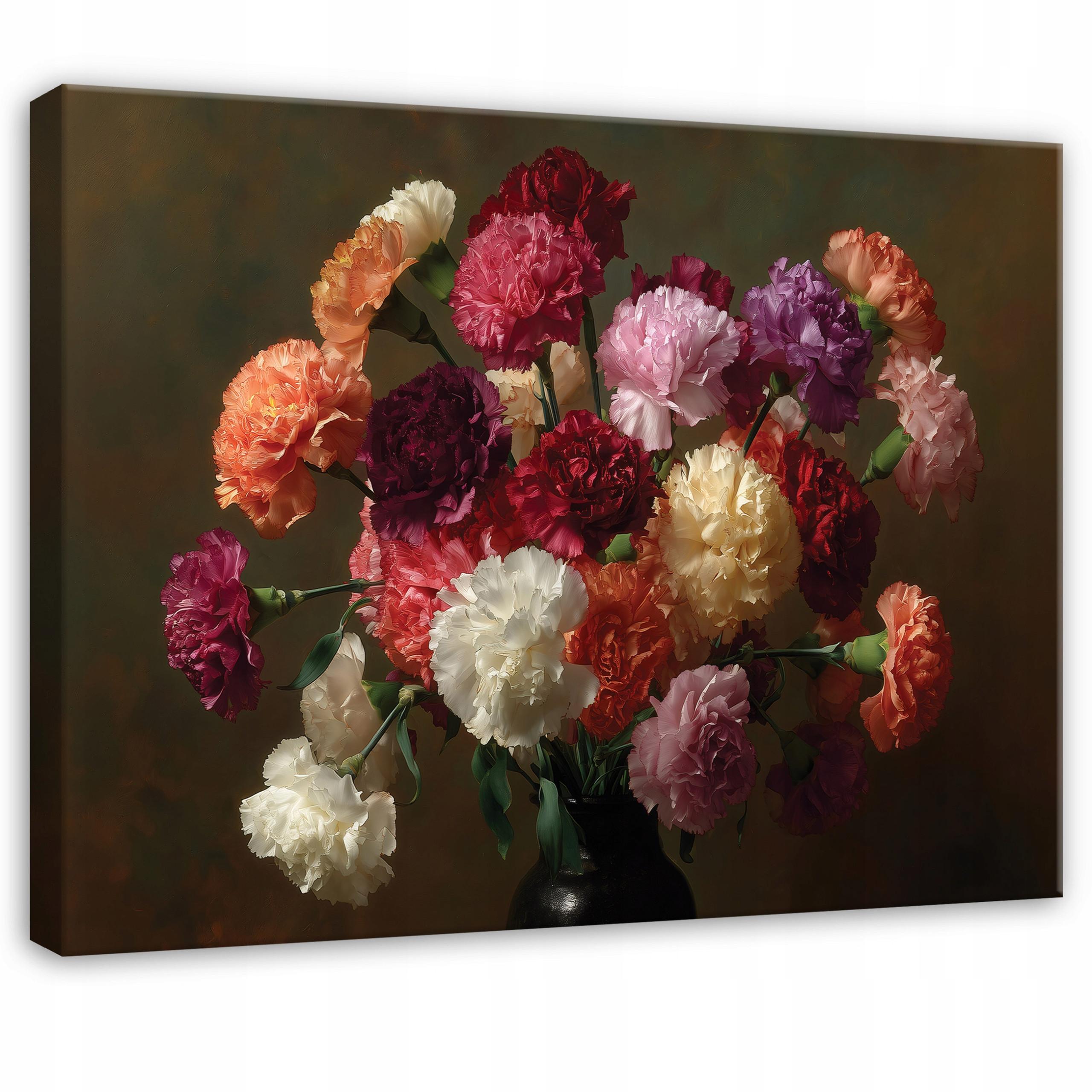 LEINWANDBILD Blumen Abstrakt Braun 120x80 cm - Multicolor, Holzwerkstoff (120/80cm) - Wallarena