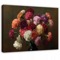 LEINWANDBILD Blumen Abstrakt Braun 120x80 cm - Multicolor, Holzwerkstoff (120/80cm) - Wallarena