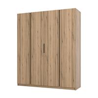 KLEIDERSCHRANK Nehir Eiche Evoke 200 cm - 4T Modern - Eichefarben, Holzwerkstoff/Kunststoff (200/239/61.9cm) - AX Living