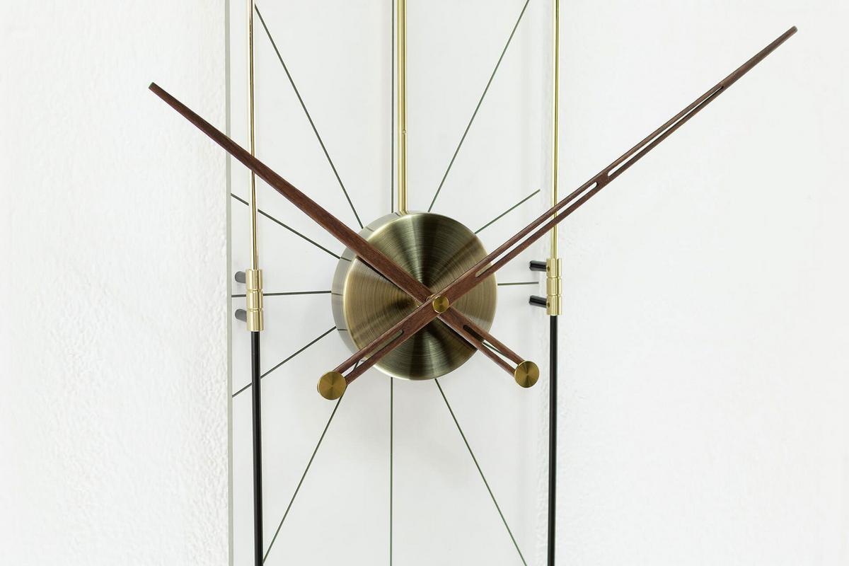 WANDUHR Design Weiß 20/90 cm - Weiß, Holzwerkstoff/Metall (20/90/2cm) - ONZENO