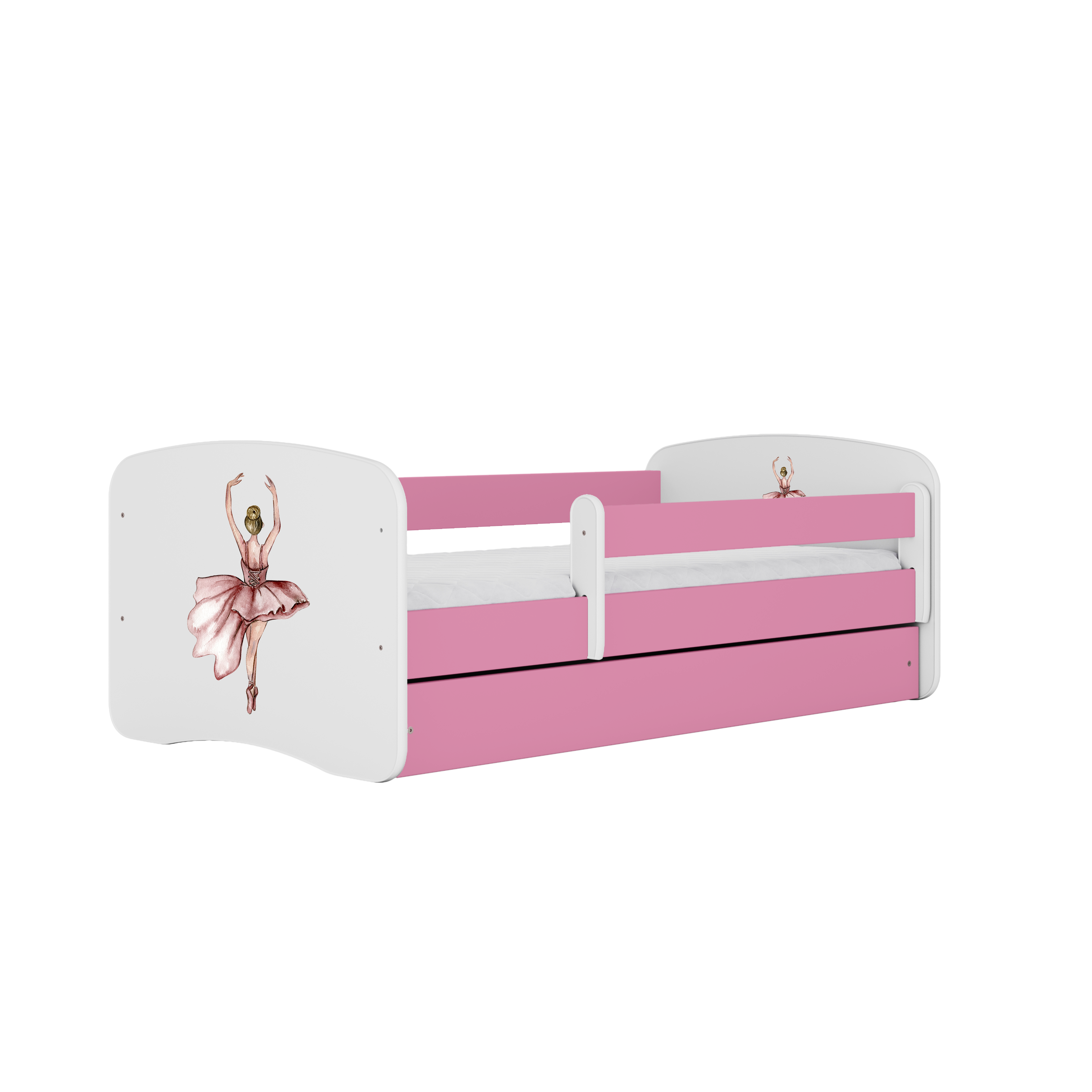 KINDERBETT Tänzerin mit Schublade 180/80 90/61/184 - Rosa, Holzwerkstoff (80/180cm) - RAUMHIRSCH FURNITURE