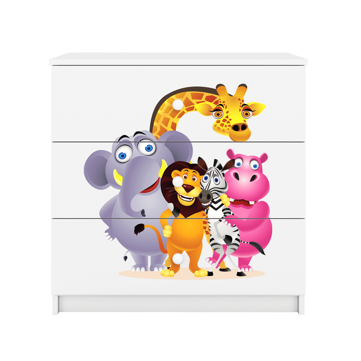 KOMMODE Babydreams ZOO 81/81/41 - Weiß, Holzwerkstoff (81/81/41cm) - RAUMHIRSCH FURNITURE