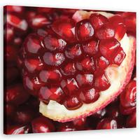 WANDBILD makro marineblau obst - Rot, Textil (30/30cm) - Feeby