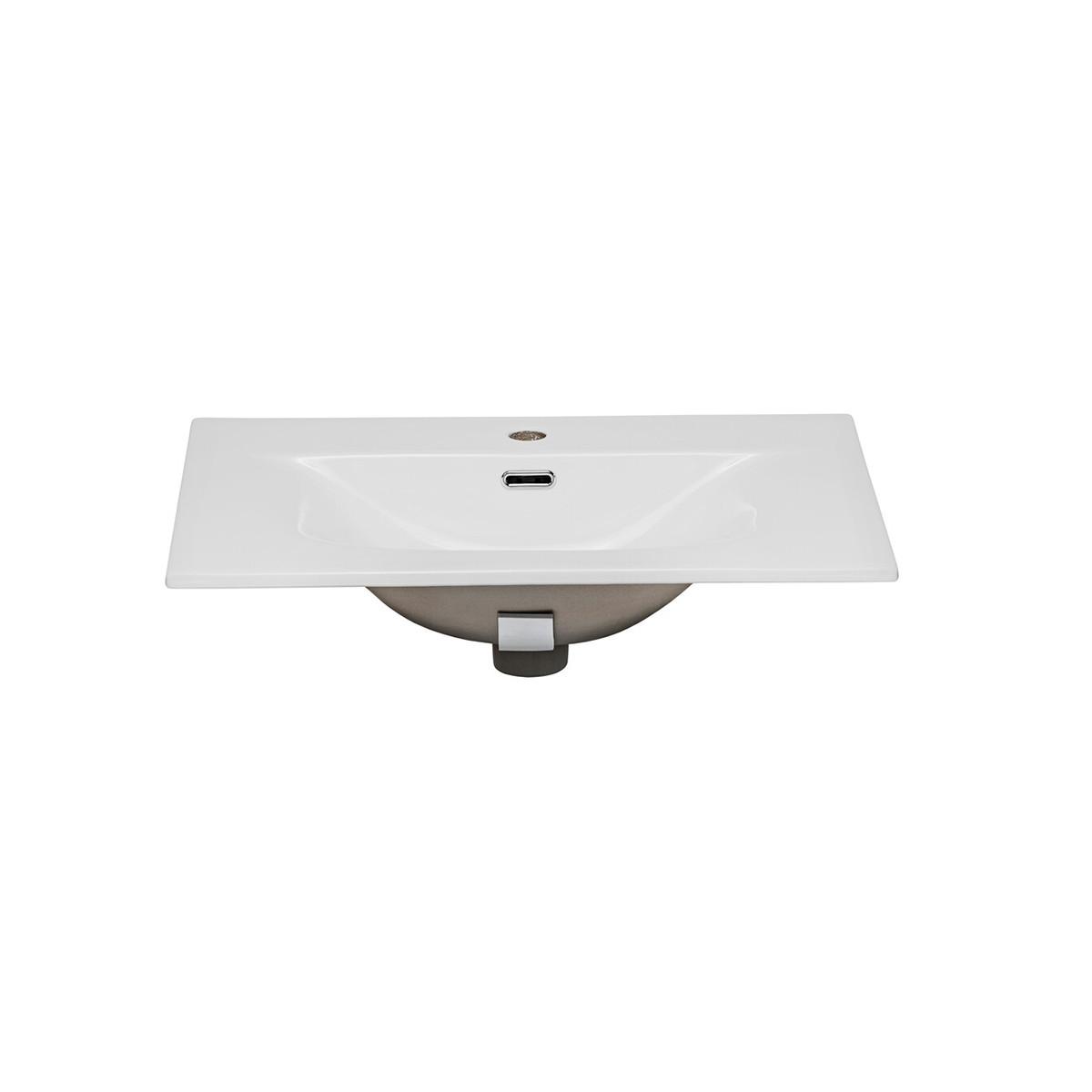 WASCHTISCH 80cm Elena Holz und Schwarz - Braun, Holzwerkstoff (80/50/46cm) - Petits-meubles