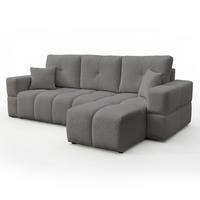ECKSOFA Denise Mit Schlaffunktion - Dunkelgrau, Holzwerkstoff/Textil (148/250cm) - Fun Möbel