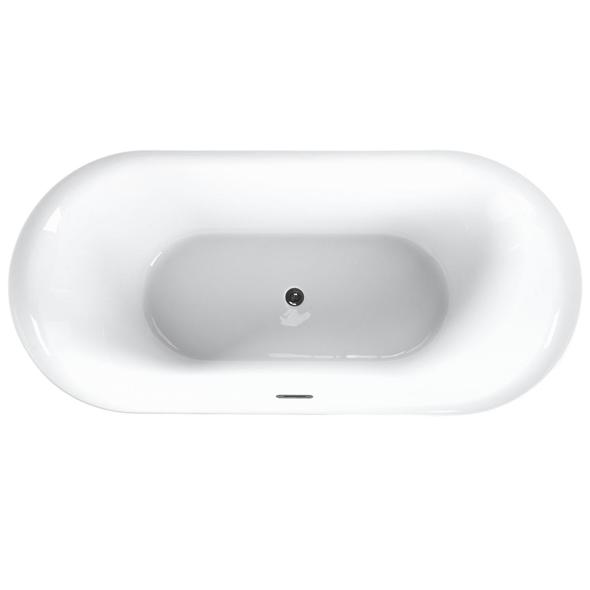 BADEWANNE FREISTEHEND 80x170x58 cm rot Carrera - Rot, Kunststoff (80/58/170cm) - Beliani