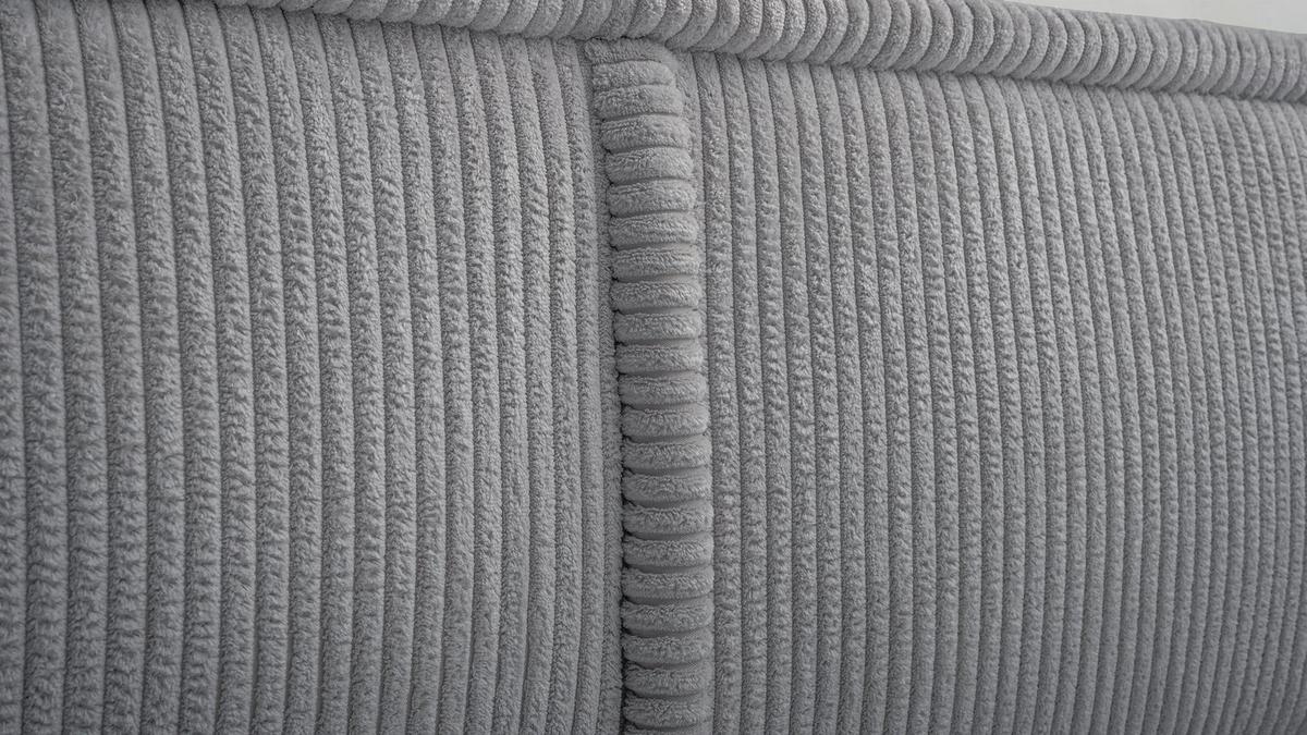 POLSTERBETT CORDO HELLGRAUER CORDSTOFF 160x200 CM - Hellgrau/Schwarz, Kunststoff/Textil (140/200cm) - Selsey