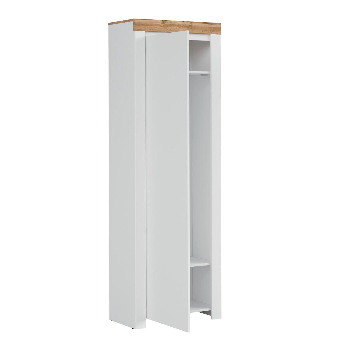 EINGANGSMÖBEL Hella Weiß und Holz - Weiß, Holzwerkstoff (68/203/37cm) - Petits-meubles