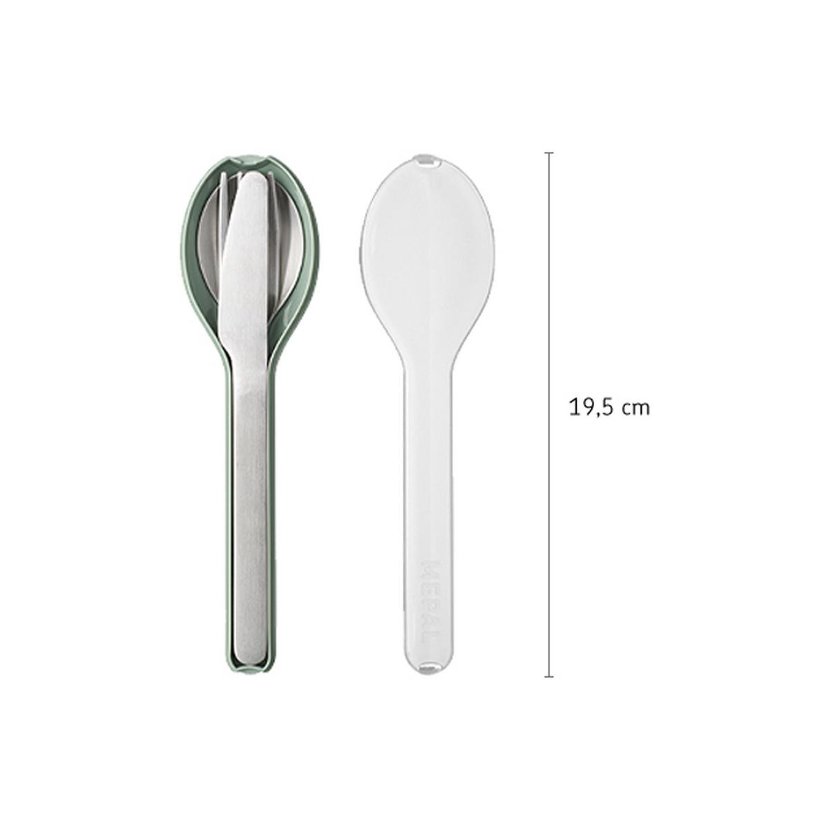 BESTECK-SET Ellipse Nordic Black - Schwarz, Kunststoff/Metall - Mepal