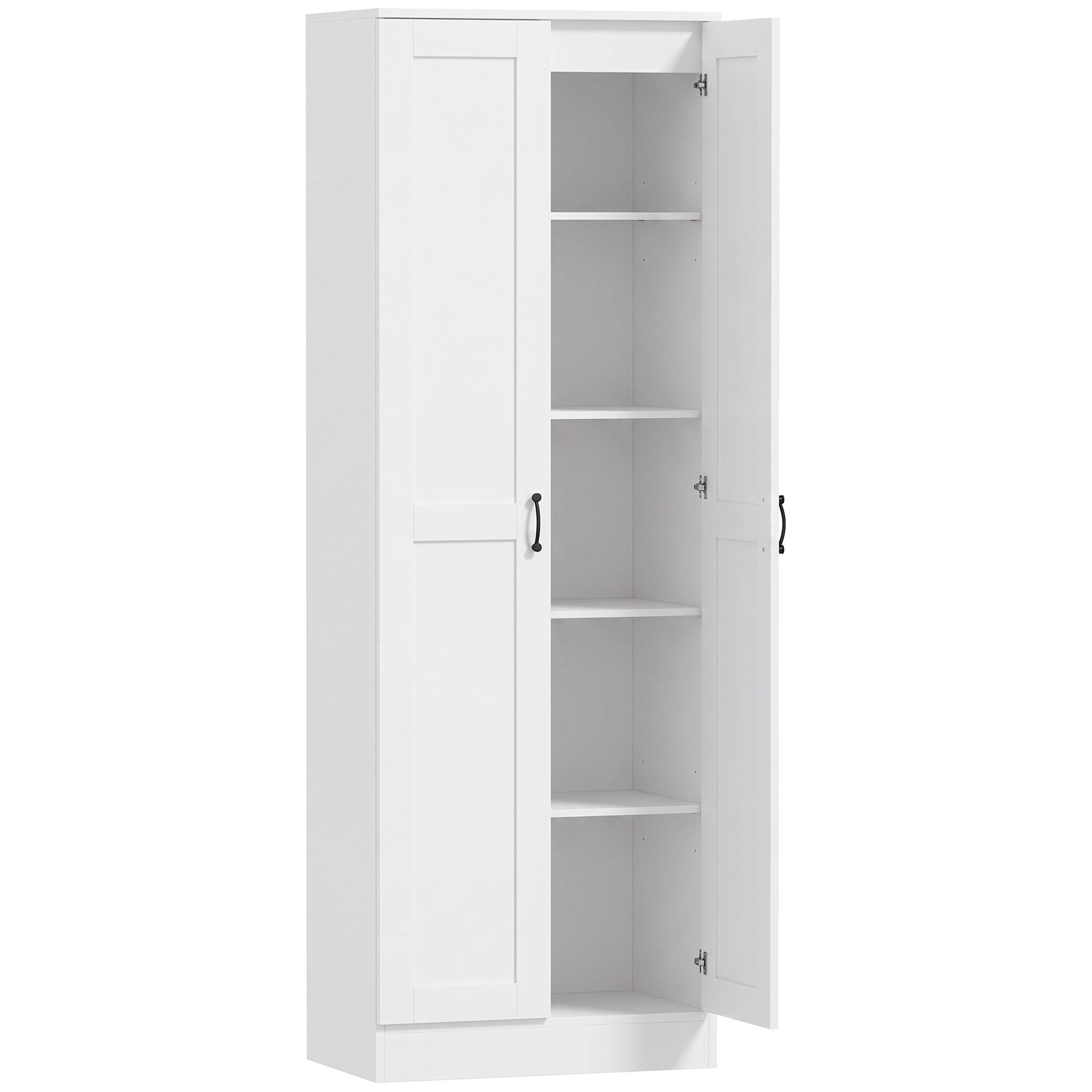 KÜCHENSCHRANK Spanplatte Weiß - Weiß, Holzwerkstoff/Metall (36.5/175/60cm) - HOMCOM