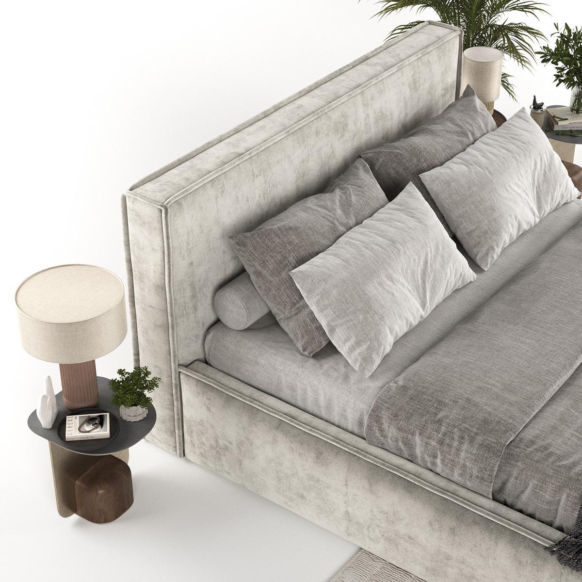 POLSTERBETT Sato mit Stauraum 180/200 cm Beige im Terra NW Stoff - Greige/Schwarz, Holz/Holzwerkstoff (180/200cm) - AltaBeds