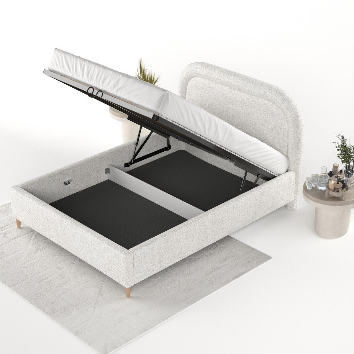 POLSTERBETT Zoya 120/200 cm Creme im Neve Stoff - Creme/Naturfarben, Holz/Holzwerkstoff (120/200cm) - AltaBeds