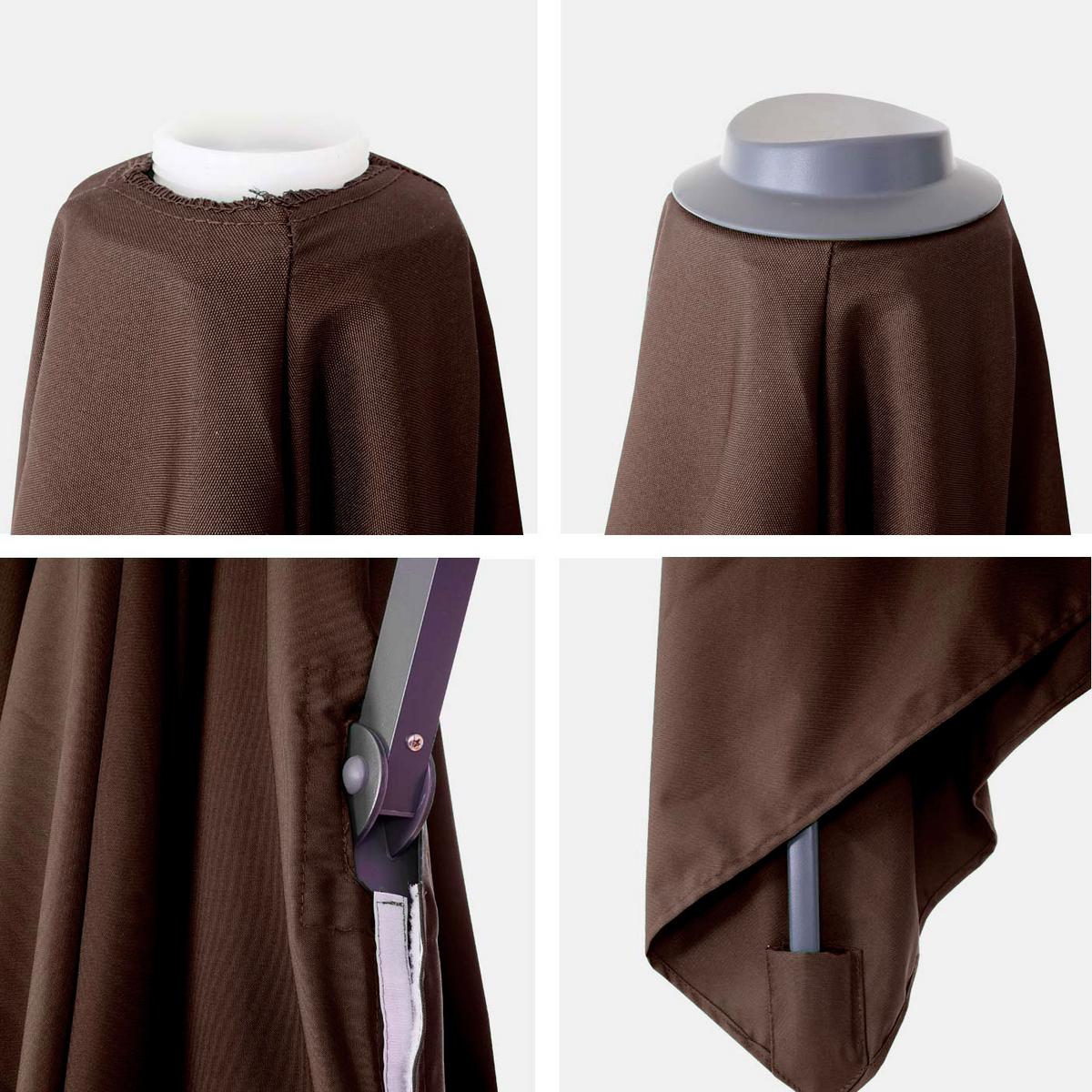 ERSATZ-BEZUG FÜR SCHIRM Braun - Braun, Textil (335/335cm) - MCW
