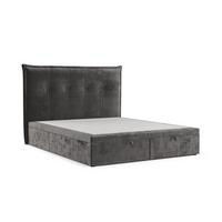 POLSTERBETT Liano mit Stauraum 120/200 cm Stahl im Lotta Stoff - Graphitfarben/Schwarz, Holz/Holzwerkstoff (120/200cm) - AltaBeds