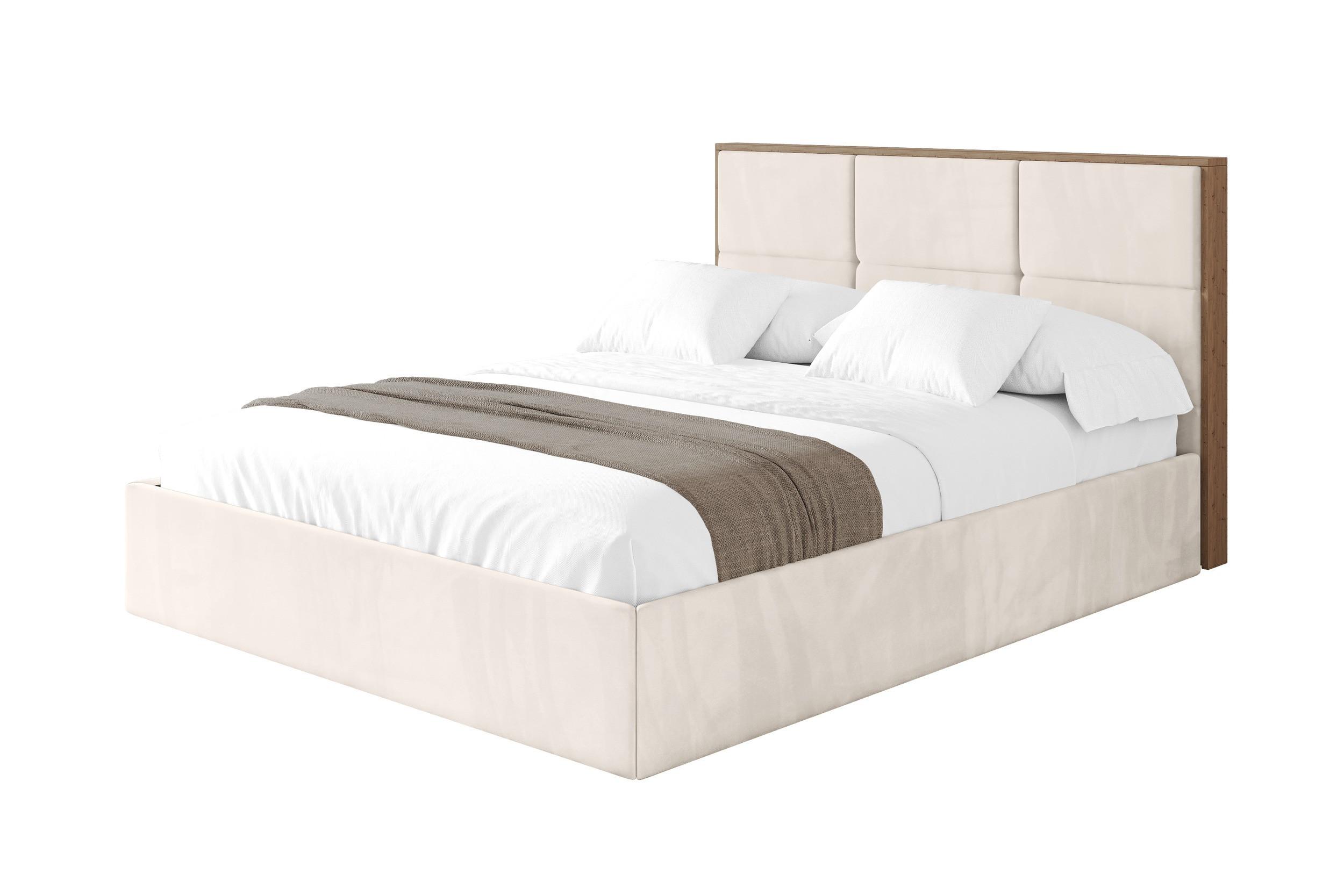 POLSTERBETT mit Bettkasten und Lattenrost, Boxbett ohne Matratze - LILA 180x200 Beige - Greige, Holzwerkstoff/Textil (180/200cm) - ALTDECOR