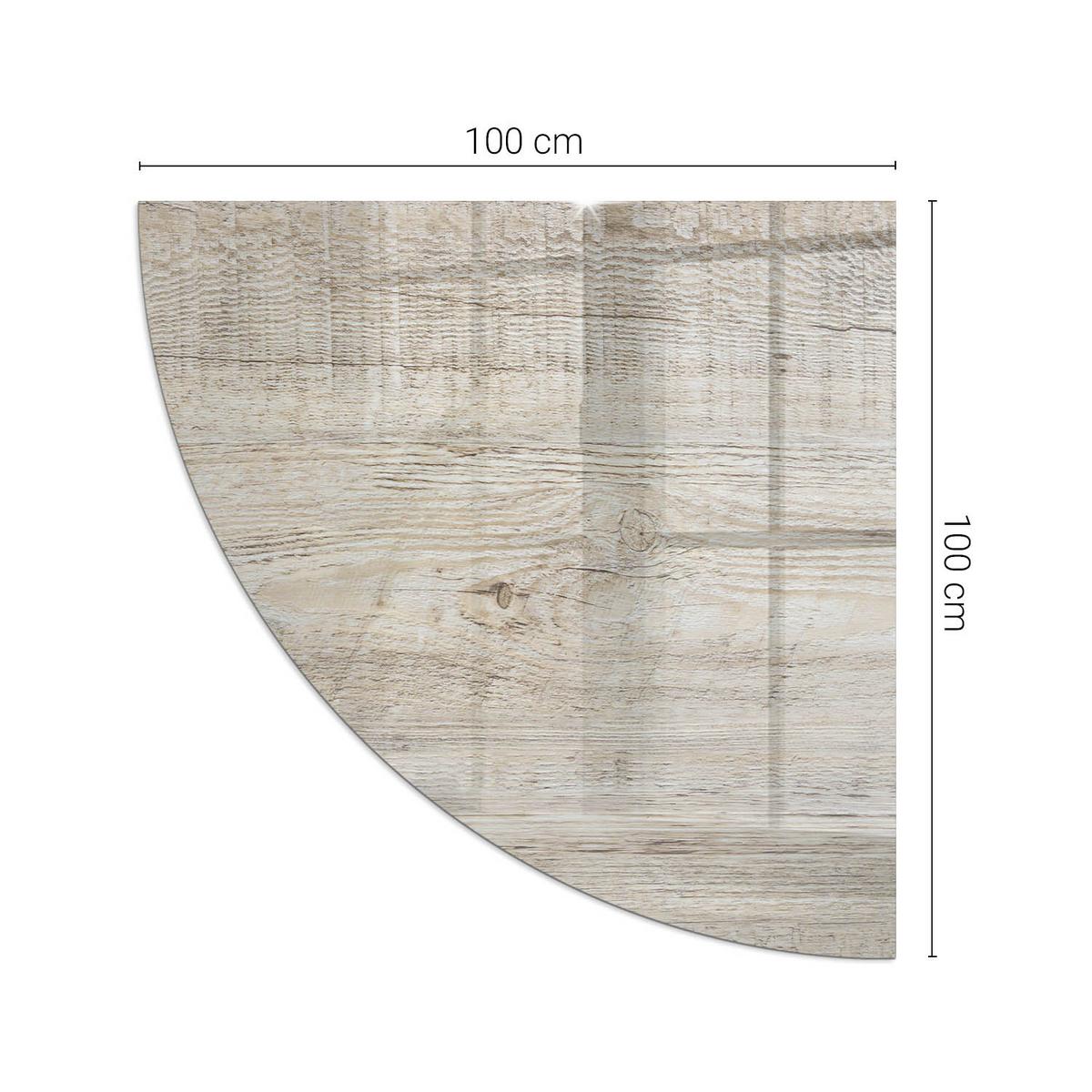 GLASPLATTE für Kamin 100x100 cm - Beige, Glas (100/100/0.4cm) - TULUP