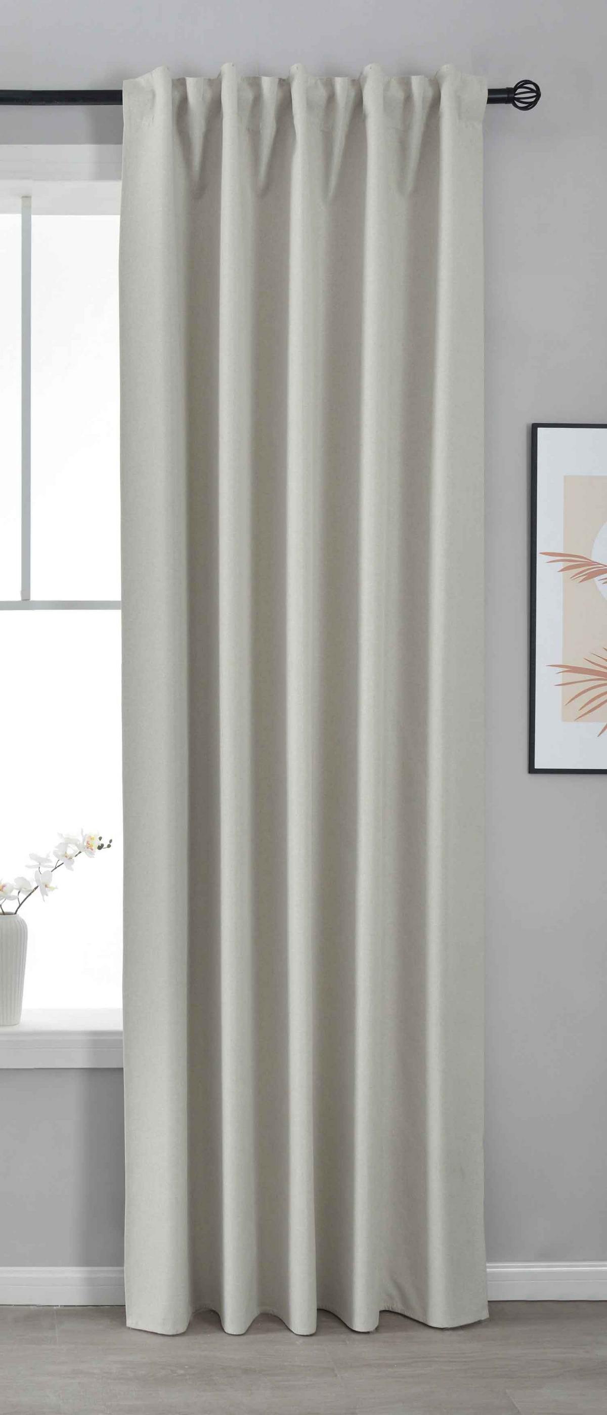 VORHANG BOSTON DARK HxB 245x140 cm Creme - Creme, Textil (140/245cm) - Gardinenbox
