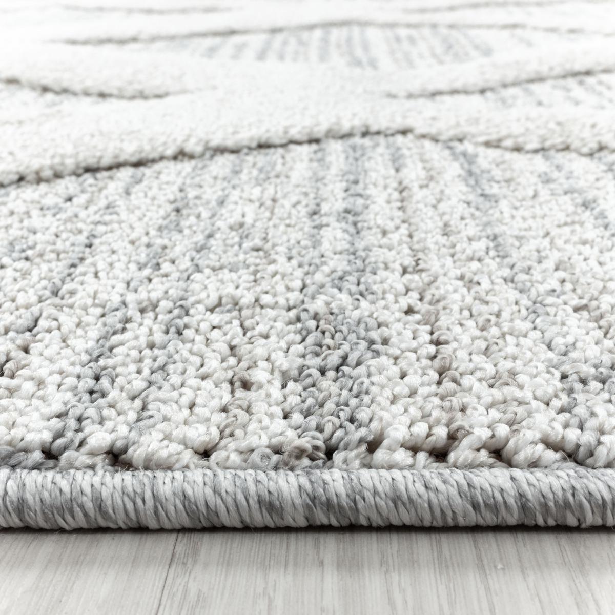 HOCHFLORTEPPICH EISACK, im Boho-Stil, Grau, 80 x 150 cm - Grau, Textil (150/80cm) - KADIMA DESIGN