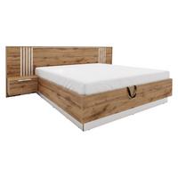 BETT Bali Lux - Eichefarben/Weiß, Holzwerkstoff (160/200cm) - MIRJAN24