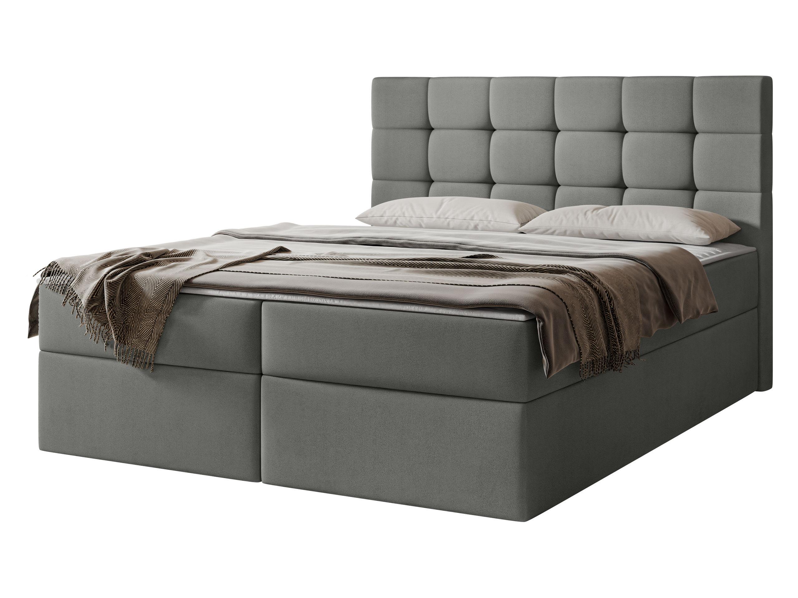BOXBETT Luanda - H3 - Grau, Holzwerkstoff/Textil (180/200cm) - MIRJAN24