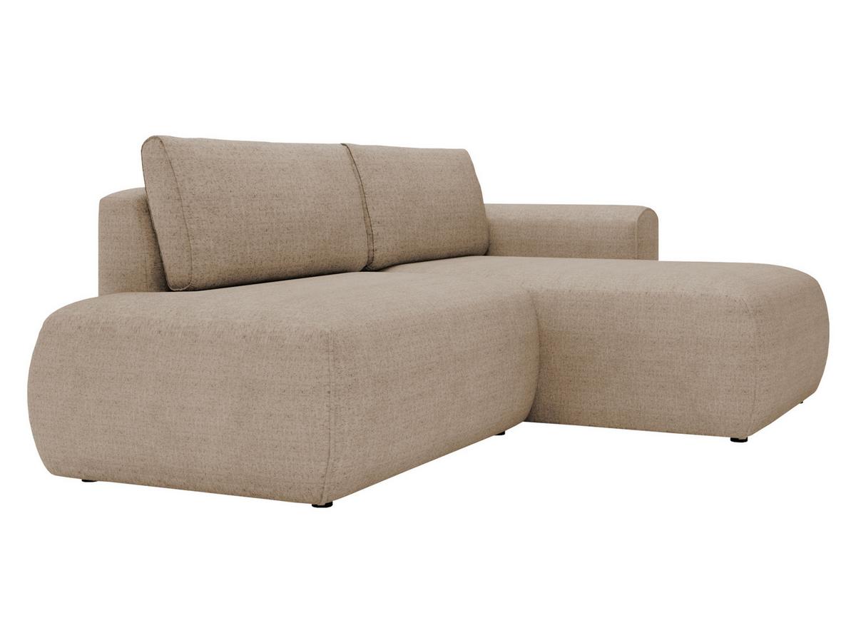 ECKSOFA Mila - Hellbraun/Schwarz, Holzwerkstoff/Kunststoff (164/264cm) - MIRJAN24