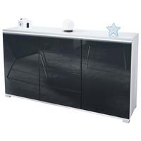 SIDEBOARD Faro Schwarz Hochglanz - Schwarz Hochglanz, Holzwerkstoff (138.5/75.5/35cm) - Vladon