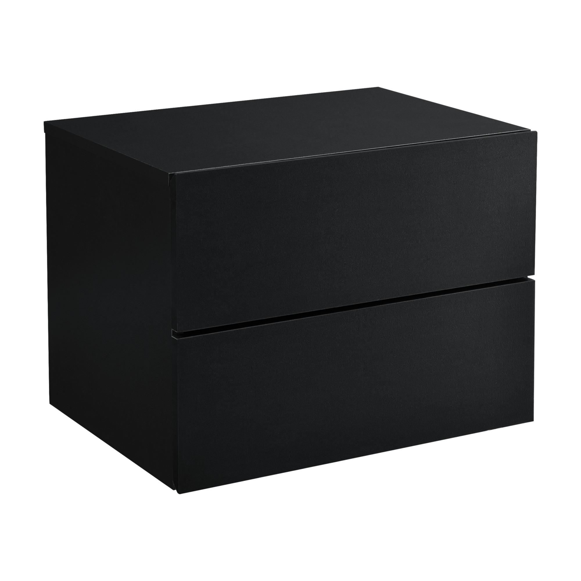 WANDREGAL Ampfing - Schwarz, Holzwerkstoff (40/30/29cm) - [en.casa]